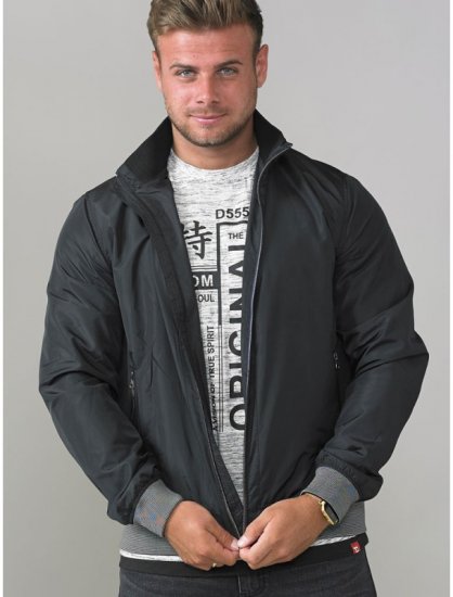 D555 Felix Lightweight Bomber Jacket Black - Kurtki Męskie Duże Rozmiary - Kurtki Duże rozmiary 2XL-8XL