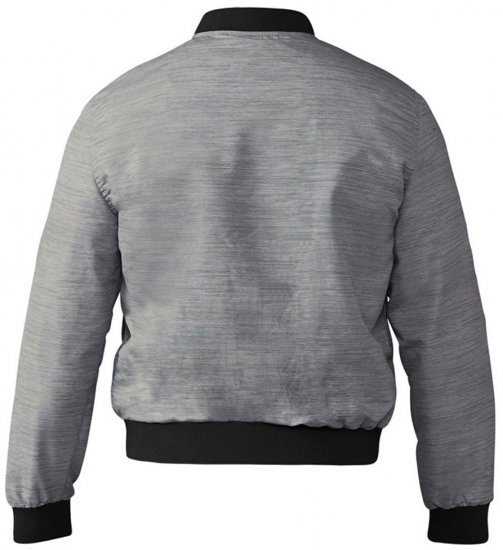 D555 Lou Bomber Jacket Grey - Kurtki Męskie Duże Rozmiary - Kurtki Duże rozmiary 2XL-8XL