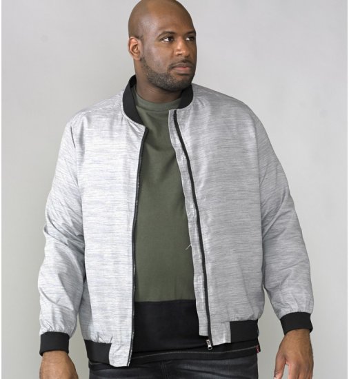 D555 Lou Bomber Jacket Grey - Kurtki Męskie Duże Rozmiary - Kurtki Duże rozmiary 2XL-8XL