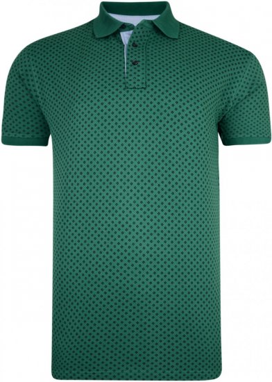 Kam Jeans 5224 Diamond Print Polo Pine - Koszulki polo - Koszulki Polo 2XL-8XL