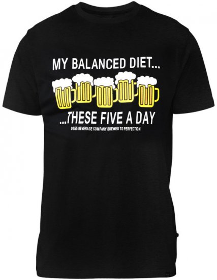 D555 Madison T-shirt Black - Koszulki - T-shirty meskie Duże Rozmiary - 2XL-14XL