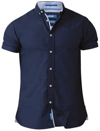 D555 Norman Short Sleeve Oxford Shirt Navy - Koszule - Koszule 2XL-10XL