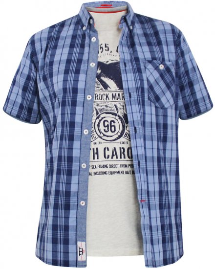 D555 Genoa Short Sleeve Shirt & T-shirt Combo - Koszule - Koszule 2XL-10XL