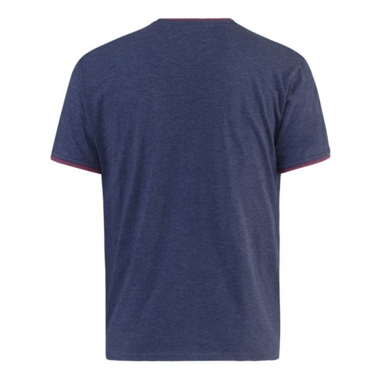 D555 Nelly T-shirt Denim Blue - Koszulki - T-shirty meskie Duże Rozmiary - 2XL-14XL