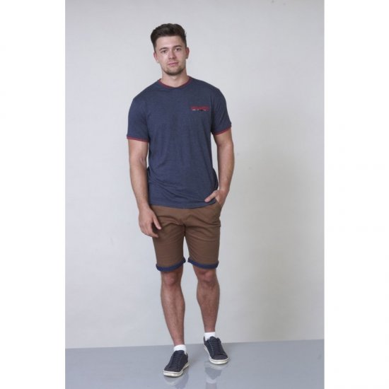 D555 Nelly T-shirt Denim Blue - Koszulki - T-shirty meskie Duże Rozmiary - 2XL-14XL