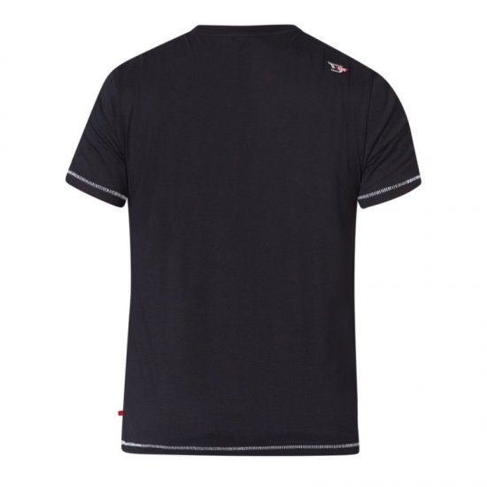 D555 Murray T-shirt Black - Koszulki - T-shirty meskie Duże Rozmiary - 2XL-14XL