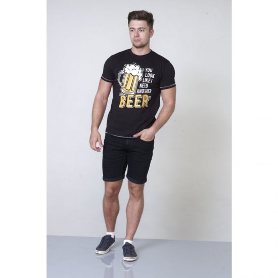 D555 Murray T-shirt Black - Koszulki - T-shirty meskie Duże Rozmiary - 2XL-14XL