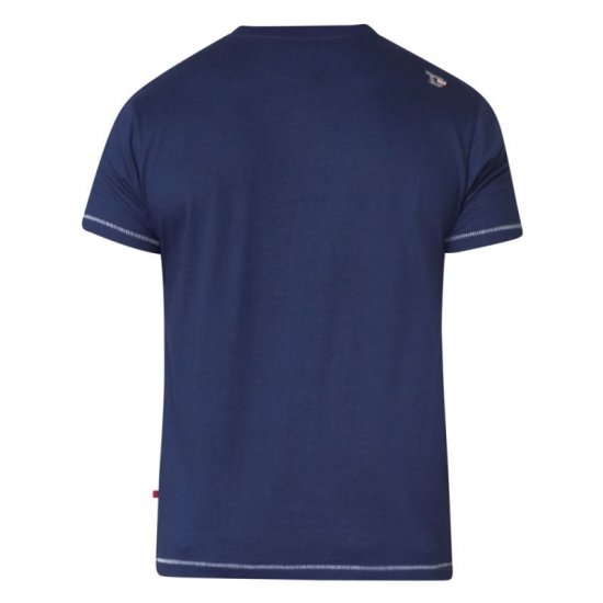 D555 Murray T-shirt Navy - Koszulki - T-shirty meskie Duże Rozmiary - 2XL-14XL
