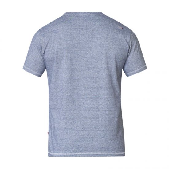 D555 Darcy Embroidered T-shirt Blue - Koszulki - T-shirty meskie Duże Rozmiary - 2XL-14XL