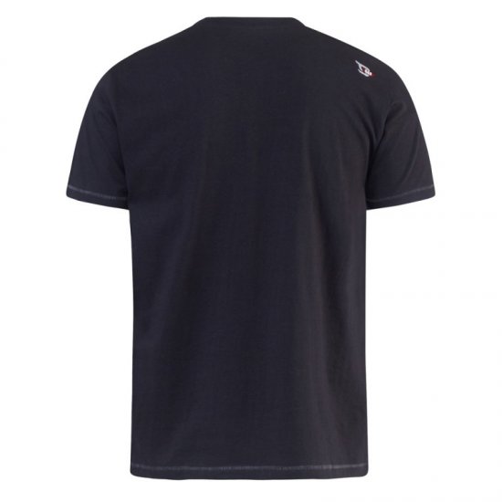 D555 Phillip T-shirt Black - Koszulki - T-shirty meskie Duże Rozmiary - 2XL-14XL