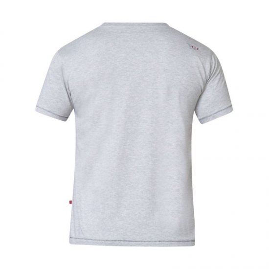 D555 Phillip T-shirt Grey - Koszulki - T-shirty meskie Duże Rozmiary - 2XL-14XL