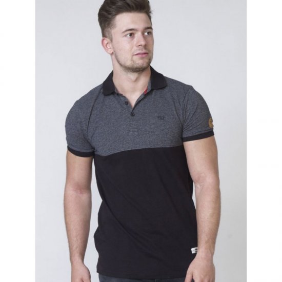 D555 Stefhen Polo Black - Koszulki polo - Koszulki Polo 2XL-8XL