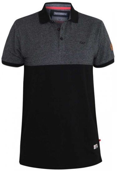 D555 Stefhen Polo Black - Koszulki polo - Koszulki Polo 2XL-8XL