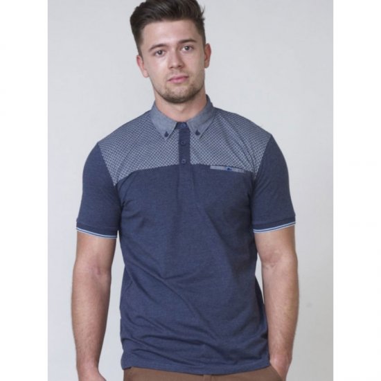 D555 Brent Polo Denim Blue - Koszulki polo - Koszulki Polo 2XL-8XL