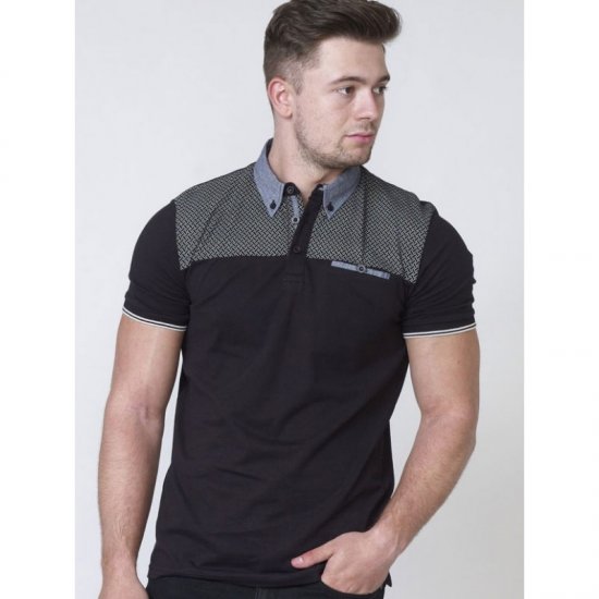 D555 Brent Polo Black - Koszulki polo - Koszulki Polo 2XL-8XL
