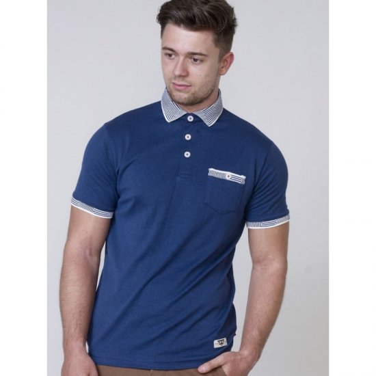 D555 George Polo Navy - Koszulki polo - Koszulki Polo 2XL-8XL