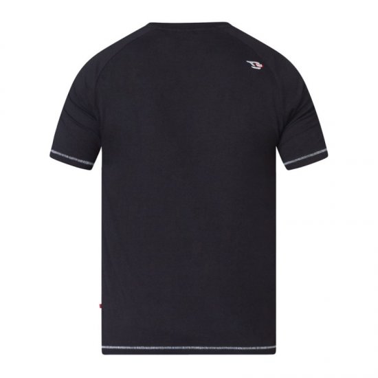 D555 Perry T-shirt Black - Koszulki - T-shirty meskie Duże Rozmiary - 2XL-14XL