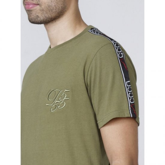 D555 Kambria Couture T-shirt Khaki - Koszulki - T-shirty meskie Duże Rozmiary - 2XL-14XL