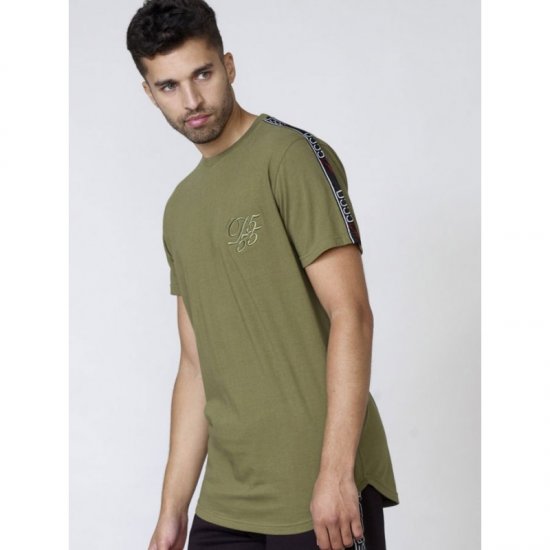 D555 Kambria Couture T-shirt Khaki - Koszulki - T-shirty meskie Duże Rozmiary - 2XL-14XL