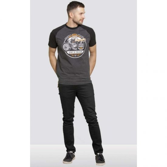 D555 Dallas T-shirt Charcoal - Koszulki - T-shirty meskie Duże Rozmiary - 2XL-14XL