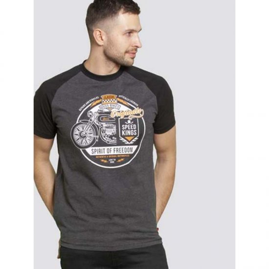 D555 Dallas T-shirt Charcoal - Koszulki - T-shirty meskie Duże Rozmiary - 2XL-14XL
