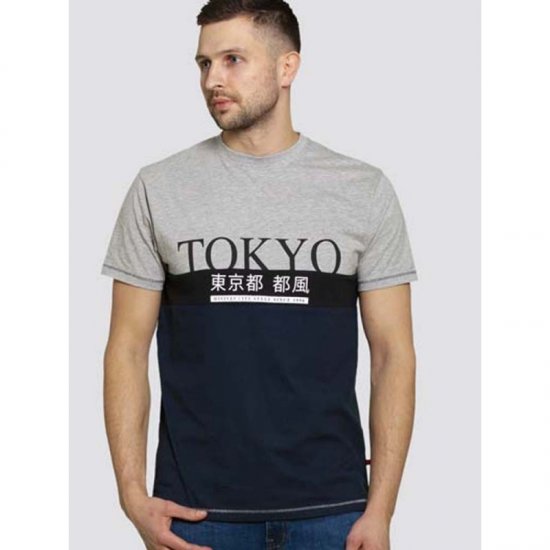 D555 Morris T-shirt Navy - Koszulki - T-shirty meskie Duże Rozmiary - 2XL-14XL