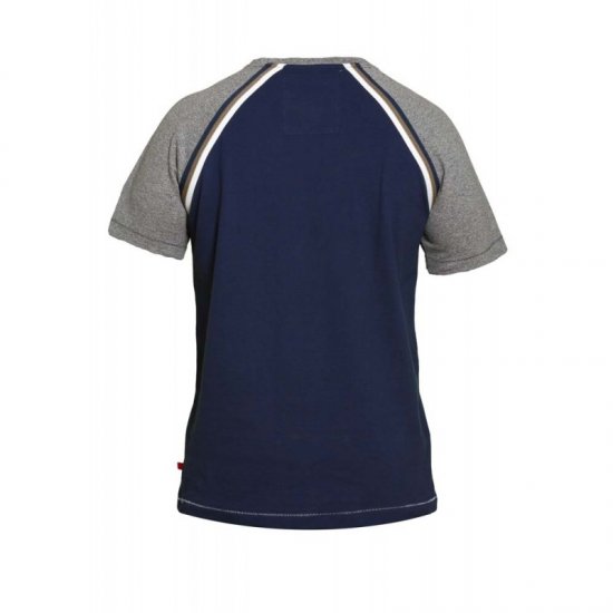 D555 Ashburn T-shirt Navy - Koszulki - T-shirty meskie Duże Rozmiary - 2XL-14XL