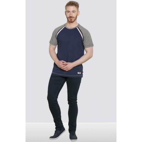 D555 Ashburn T-shirt Navy - Koszulki - T-shirty meskie Duże Rozmiary - 2XL-14XL