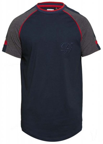 D555 Brendon T-shirt Navy - Koszulki - T-shirty meskie Duże Rozmiary - 2XL-14XL