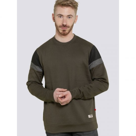 D555 Clermont Sweatshirt Khaki - Bluzy & bluzy z kapturem - Bluzy & Bluzy z kapturem 2XL-12XL