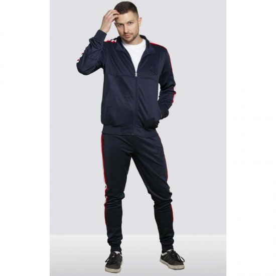 D555 Brookes Couture Zip Up Navy - Bluzy & bluzy z kapturem - Bluzy & Bluzy z kapturem 2XL-12XL