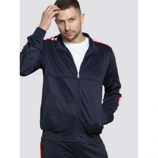 D555 Brookes Couture Zip Up Navy - Bluzy & bluzy z kapturem - Bluzy & Bluzy z kapturem 2XL-12XL