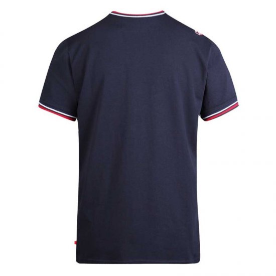 D555 Bates T-shirt Navy - Koszulki - T-shirty meskie Duże Rozmiary - 2XL-14XL