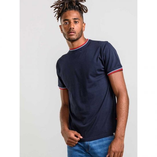 D555 Bates T-shirt Navy - Koszulki - T-shirty meskie Duże Rozmiary - 2XL-14XL