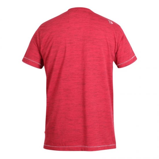 D555 Shelton T-shirt Red - Koszulki - T-shirty meskie Duże Rozmiary - 2XL-14XL