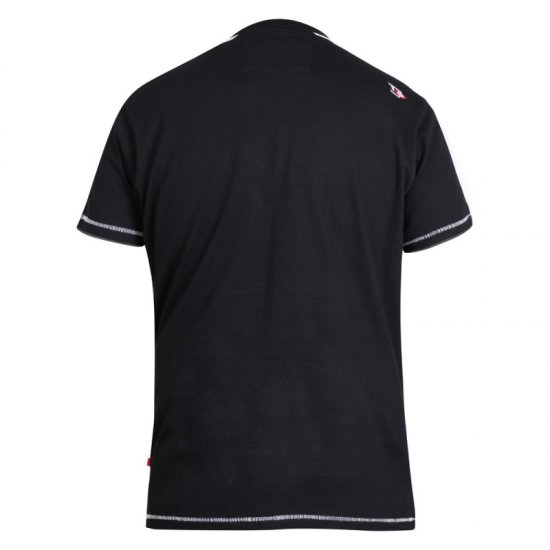 D555 Walton T-shirt Black - Koszulki - T-shirty meskie Duże Rozmiary - 2XL-14XL