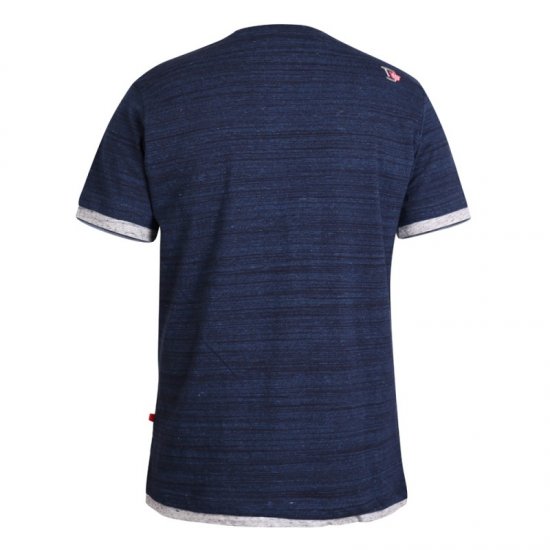 D555 Finn T-shirt Navy - Koszulki - T-shirty meskie Duże Rozmiary - 2XL-14XL