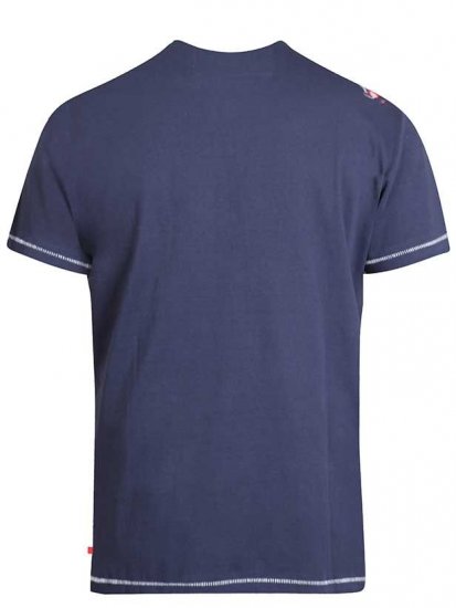 D555 Ronald T-shirt Navy - Koszulki - T-shirty meskie Duże Rozmiary - 2XL-14XL