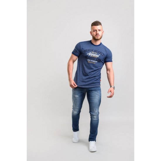 D555 Kody T-shirt Navy - Koszulki - T-shirty meskie Duże Rozmiary - 2XL-14XL