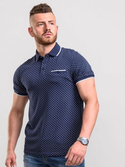 D555 Rogers Printed Polo Navy - Koszulki polo - Koszulki Polo 2XL-8XL