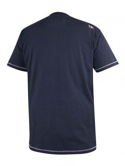 D555 Randwick San Francisco Printed T-Shirt Navy - Koszulki - T-shirty meskie Duże Rozmiary - 2XL-14XL