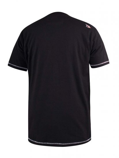 D555 Willoughby NYC Dot Printed T-Shirt Black - Koszulki - T-shirty meskie Duże Rozmiary - 2XL-14XL