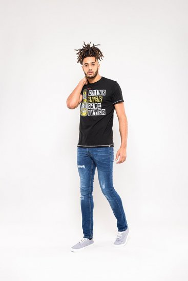 D555 Salford Save Water Drink Beer T-shirt Black - Koszulki - T-shirty meskie Duże Rozmiary - 2XL-14XL