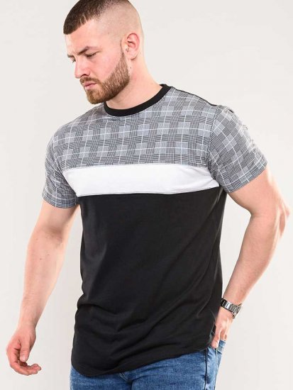 D555 Vista Couture Cut And Sew Curved Hem T-Shirt - Koszulki - T-shirty meskie Duże Rozmiary - 2XL-14XL