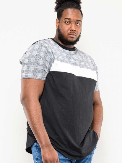 D555 Vista Couture Cut And Sew Curved Hem T-Shirt - Koszulki - T-shirty meskie Duże Rozmiary - 2XL-14XL