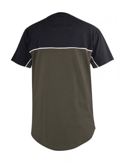D555 Buckland Couture Cut And Sew Curved Hem T-Shirt - Koszulki - T-shirty meskie Duże Rozmiary - 2XL-14XL
