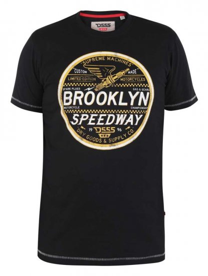 D555 Wadebridge Speedway Printed T-Shirt - Koszulki - T-shirty meskie Duże Rozmiary - 2XL-14XL
