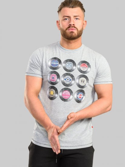 D555 Hexworth Vinyl Records Printed T-Shirt - Koszulki - T-shirty meskie Duże Rozmiary - 2XL-14XL