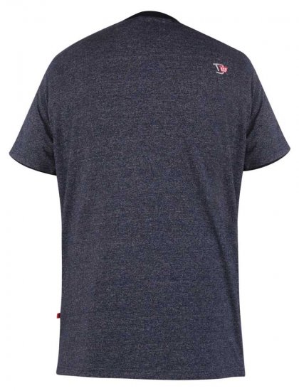 D555 Tiverton Printed Fine Stripe T-shirt - Koszulki - T-shirty meskie Duże Rozmiary - 2XL-14XL