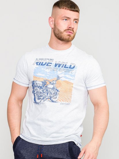 D555 LANGDON Printed T-Shirt - Koszulki - T-shirty meskie Duże Rozmiary - 2XL-14XL